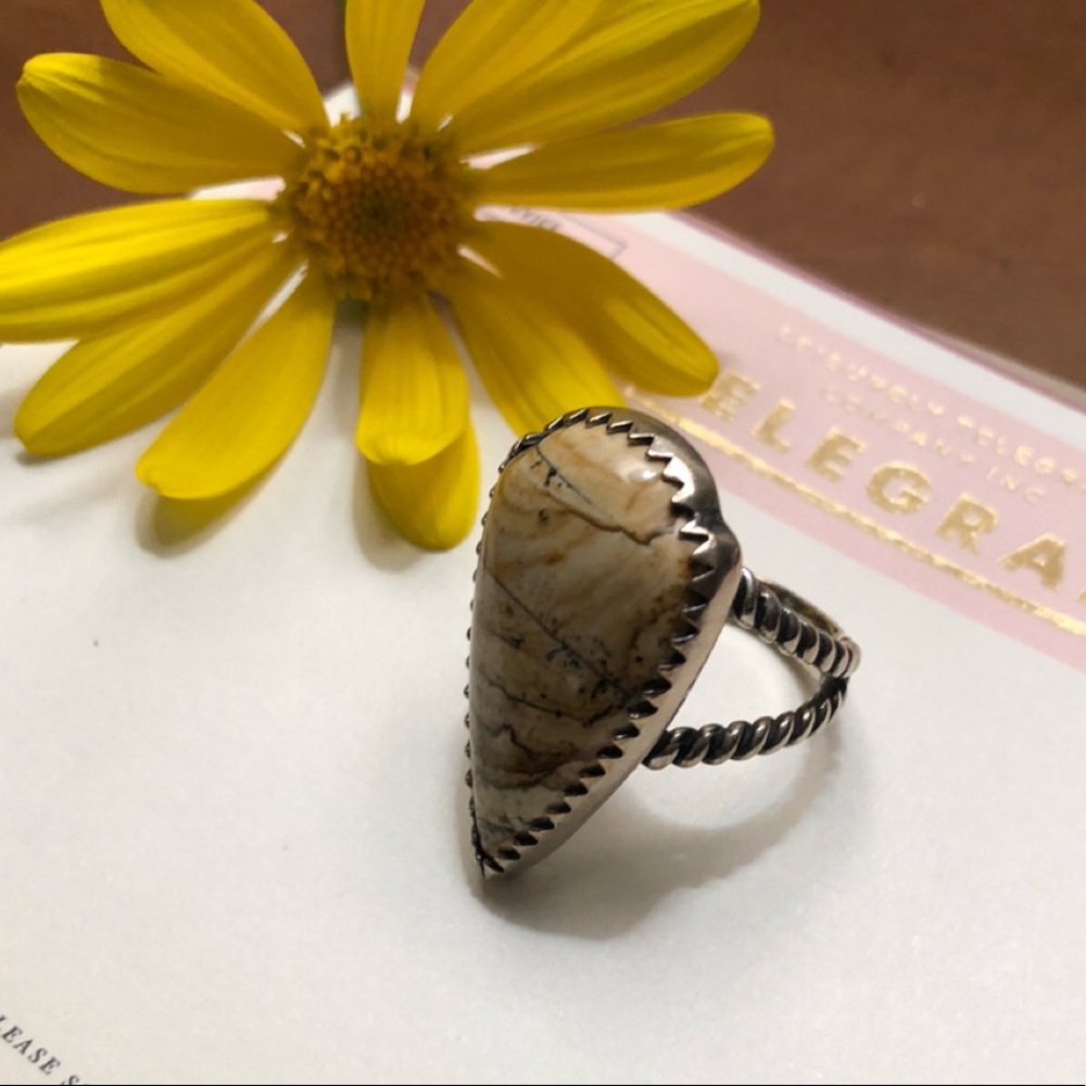 Sterling Silver South Western Jasper Ring🌻